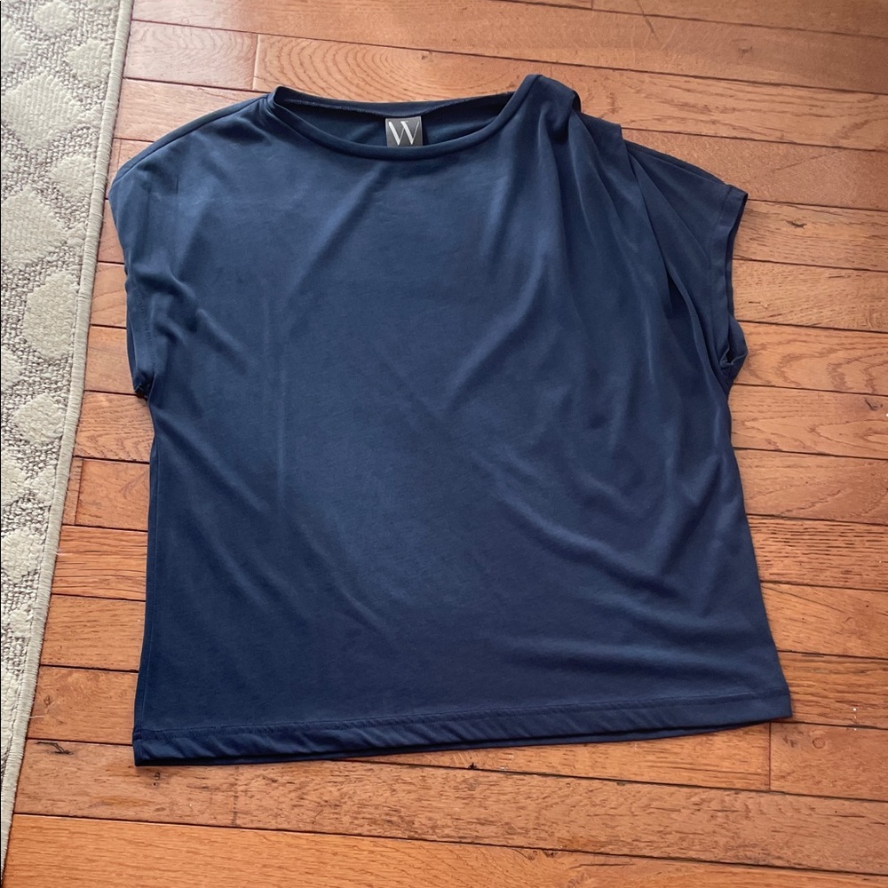 Worthington Midnight Blue Short Sleeve Top